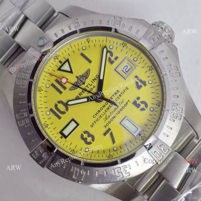Asian Eta2836 Breitling Avenger Yellow Face SS Watch